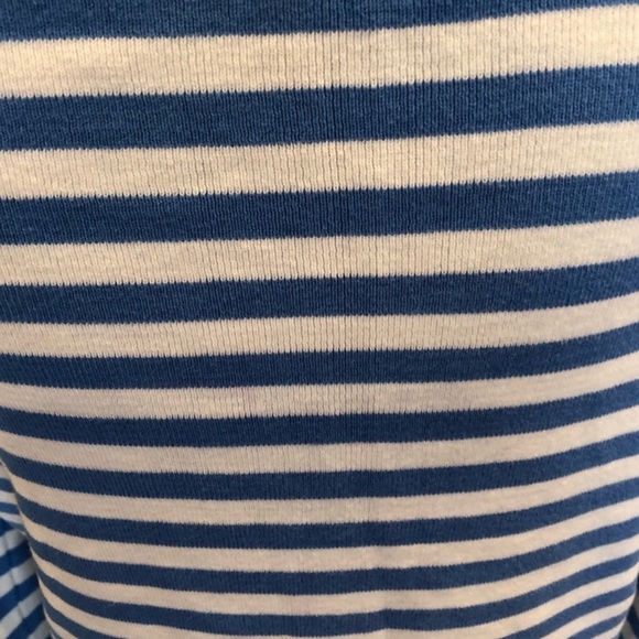 Liz Claiborne stripped button front cotton cardigan blue and white size large - Picture 5 of 6